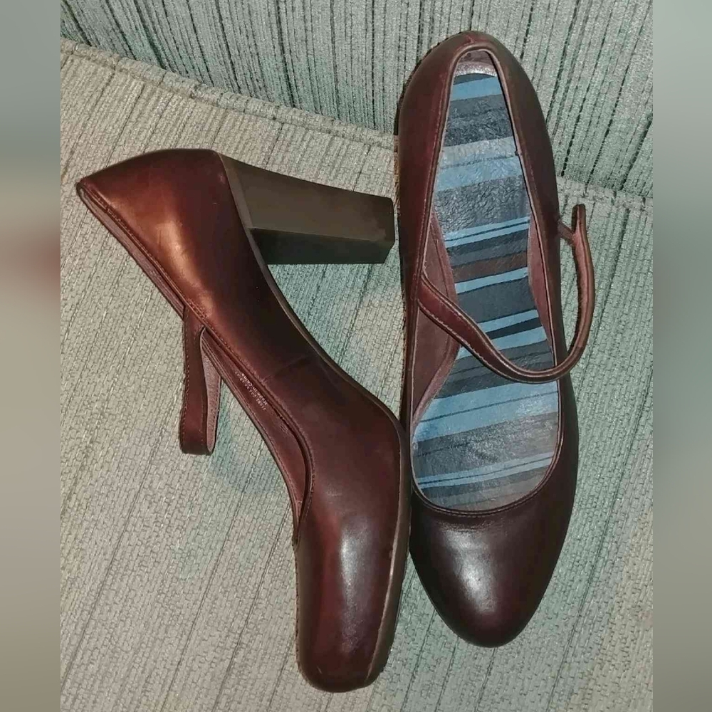 Camper heeled leather Mary Janes.